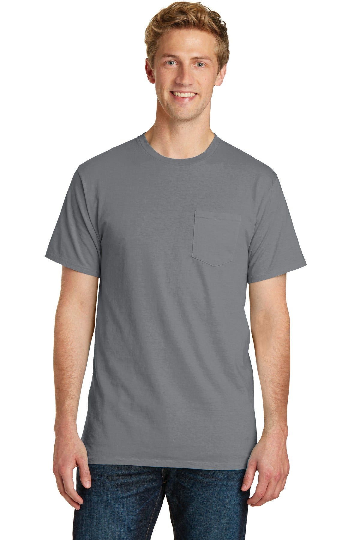 Port & Company ®  Beach Wash ®  Garment-Dyed Pocket Tee.  PC099P