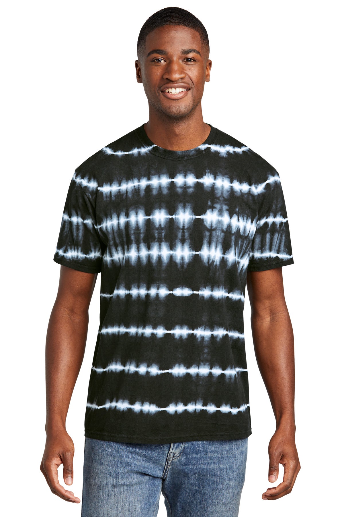 Port & Company ®  Allover Stripe Tie-Dye Tee PC142