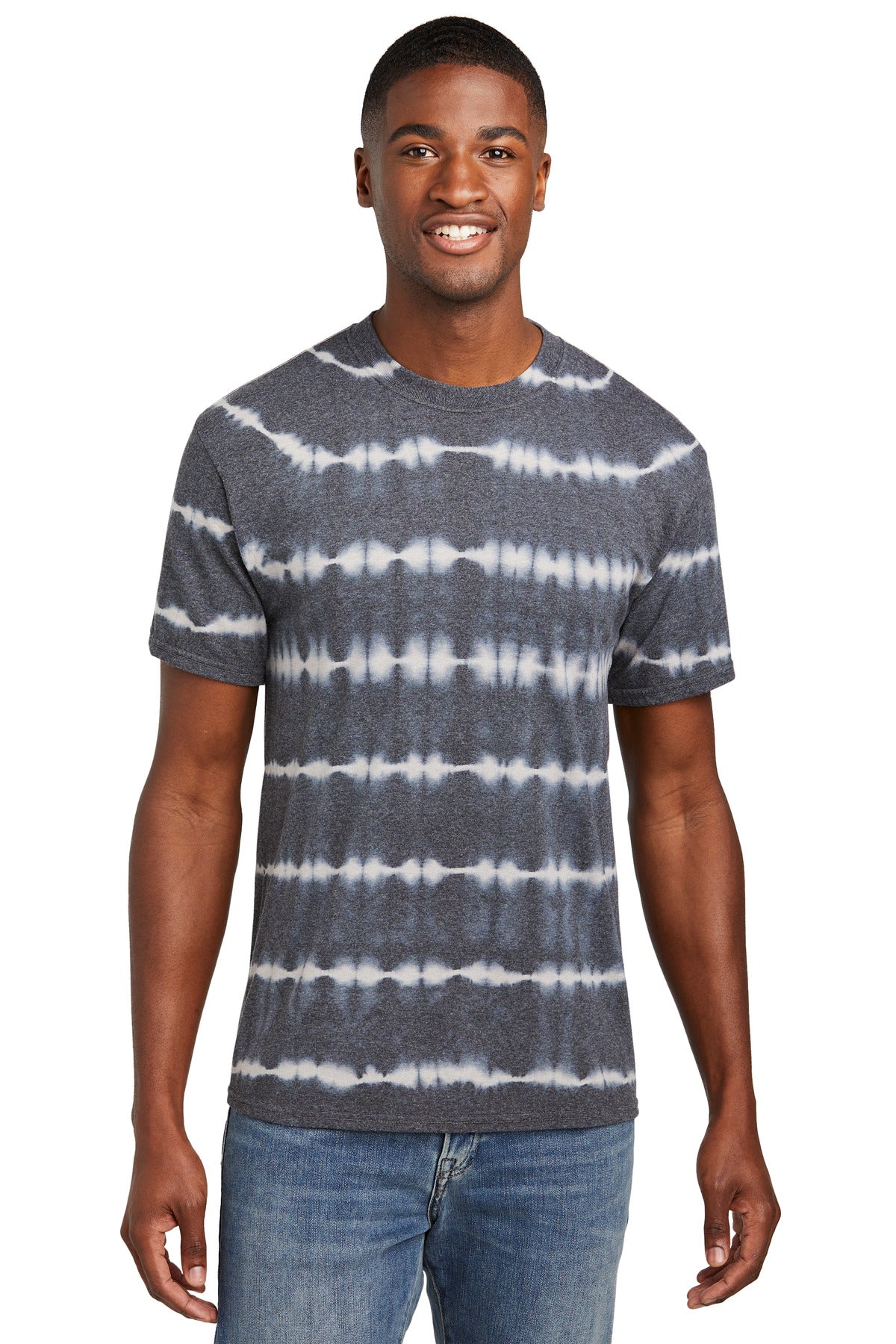 Port & Company ®  Allover Stripe Tie-Dye Tee PC142