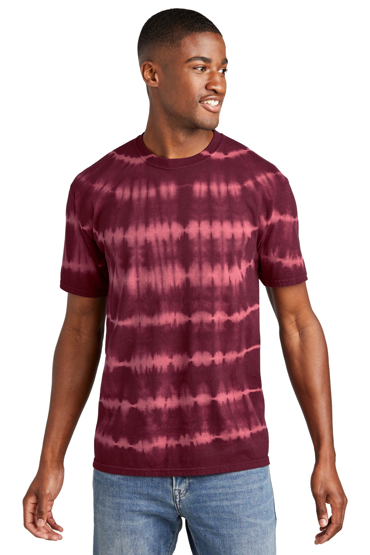 Port & Company ®  Allover Stripe Tie-Dye Tee PC142