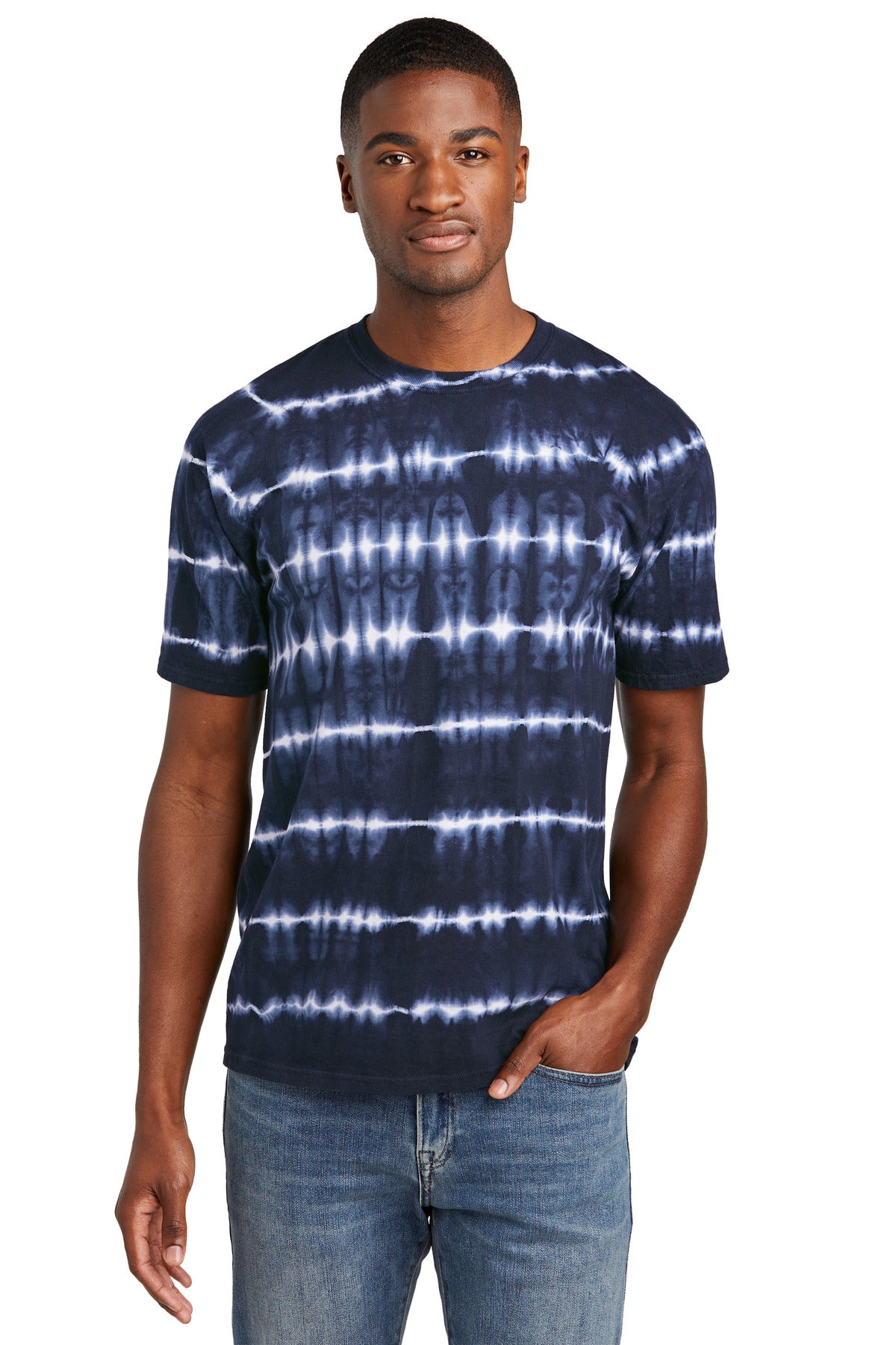 Port & Company ®  Allover Stripe Tie-Dye Tee PC142