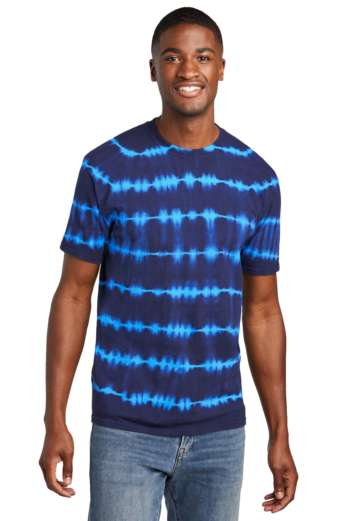 Port & Company ®  Allover Stripe Tie-Dye Tee PC142