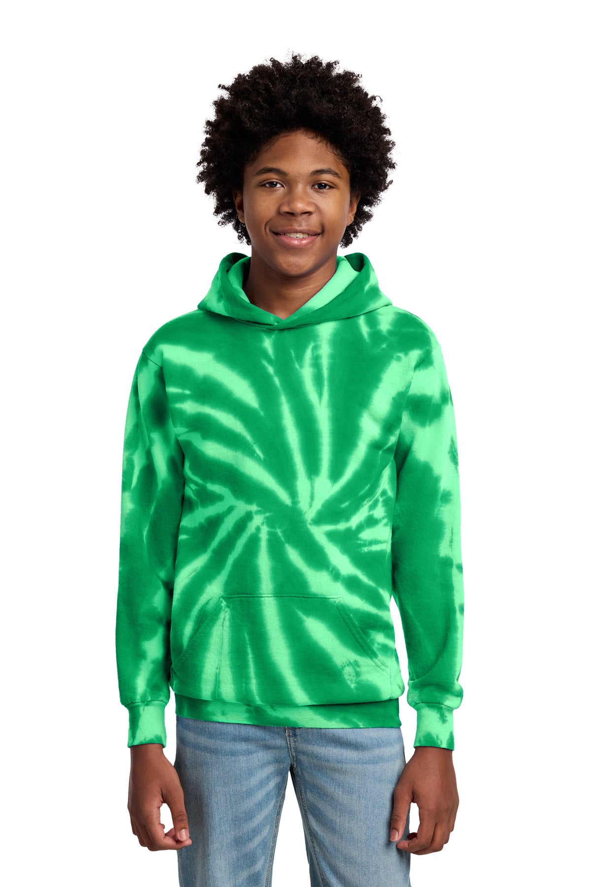 Port & Co Youth Tie-Dye Pullover Hooded Sweatshirt. PC146Y