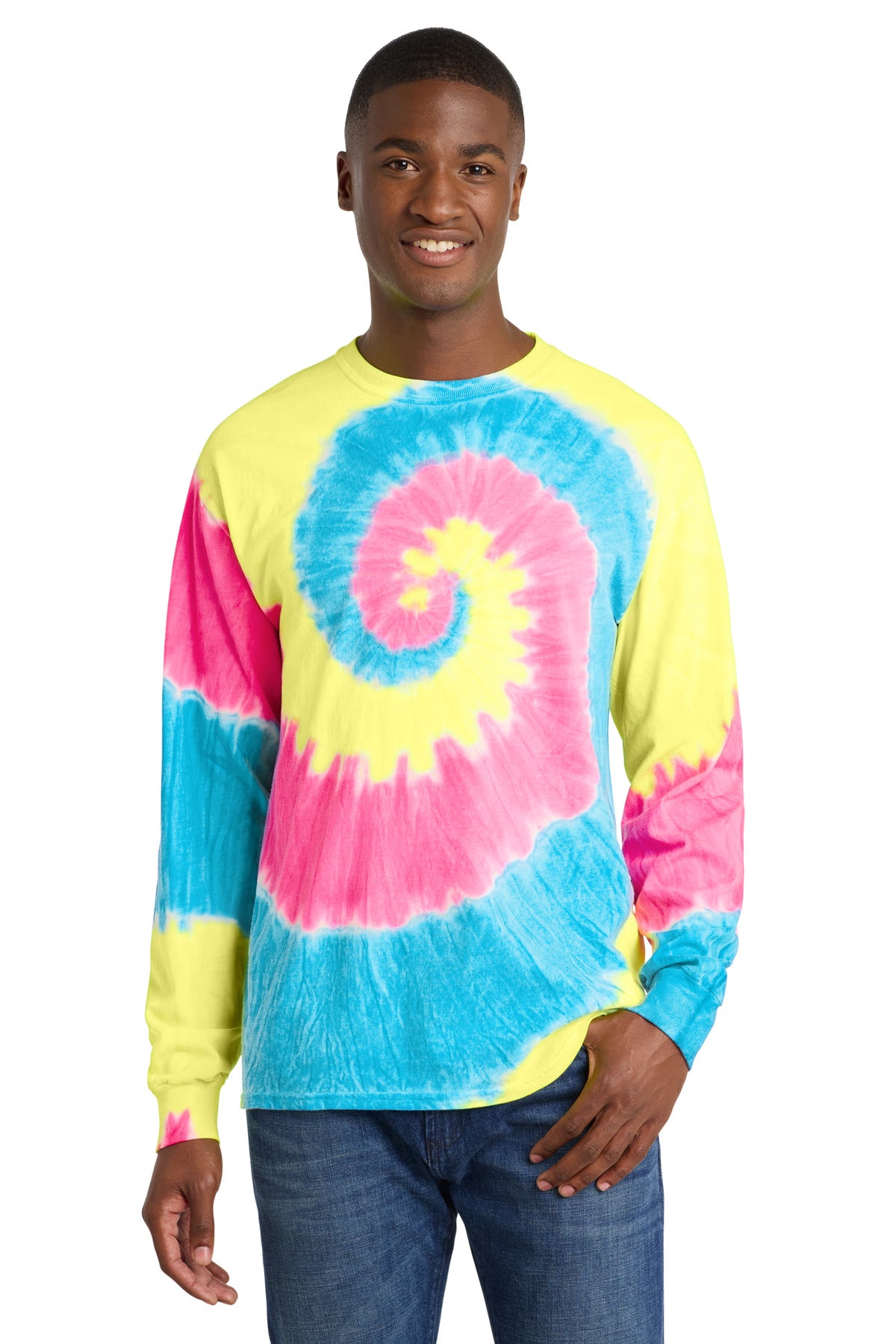 Port & Co Tie-Dye Long Sleeve Tee. PC147LS