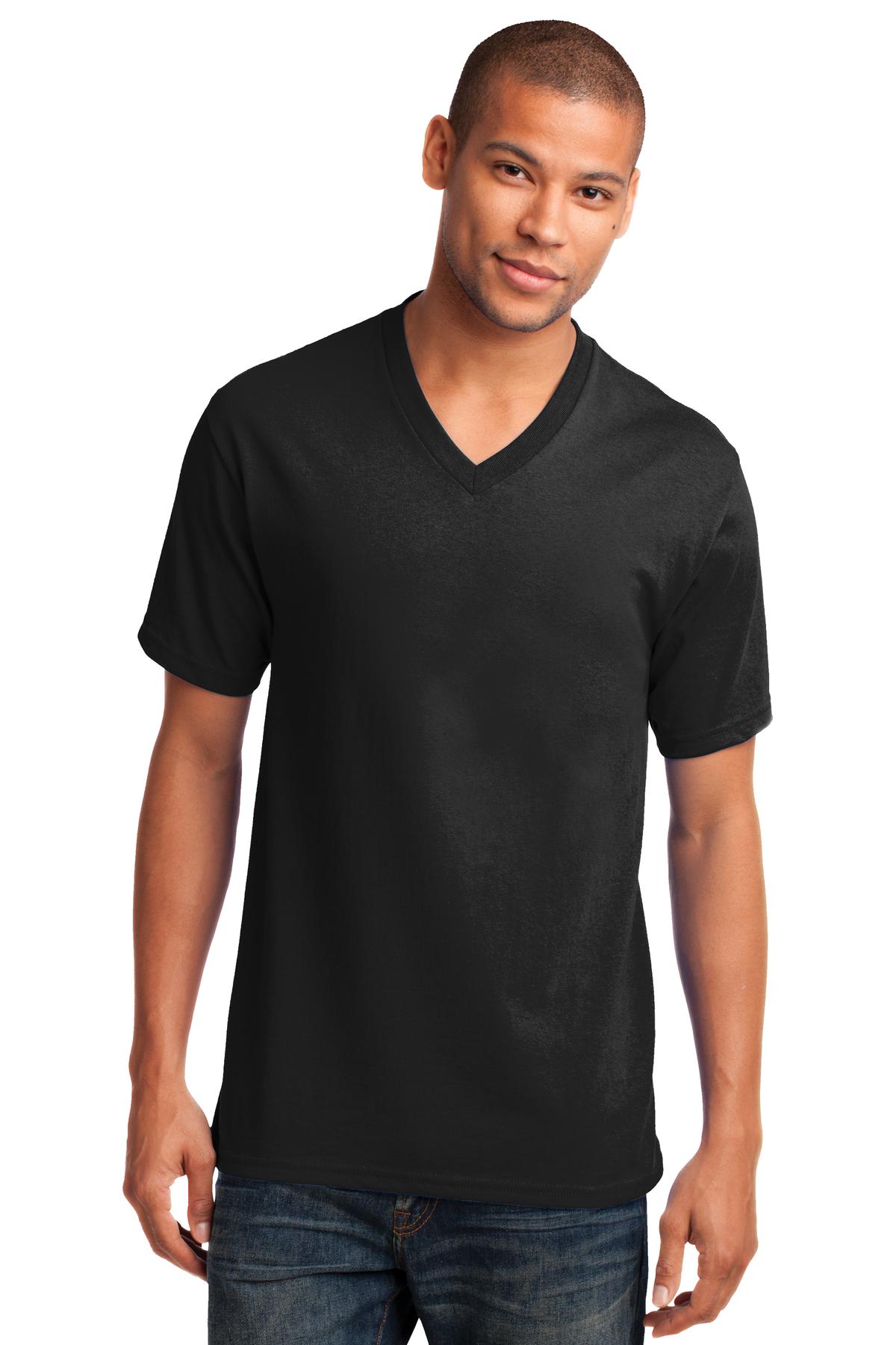 Port & Company ®  Core Cotton V-Neck Tee. PC54V