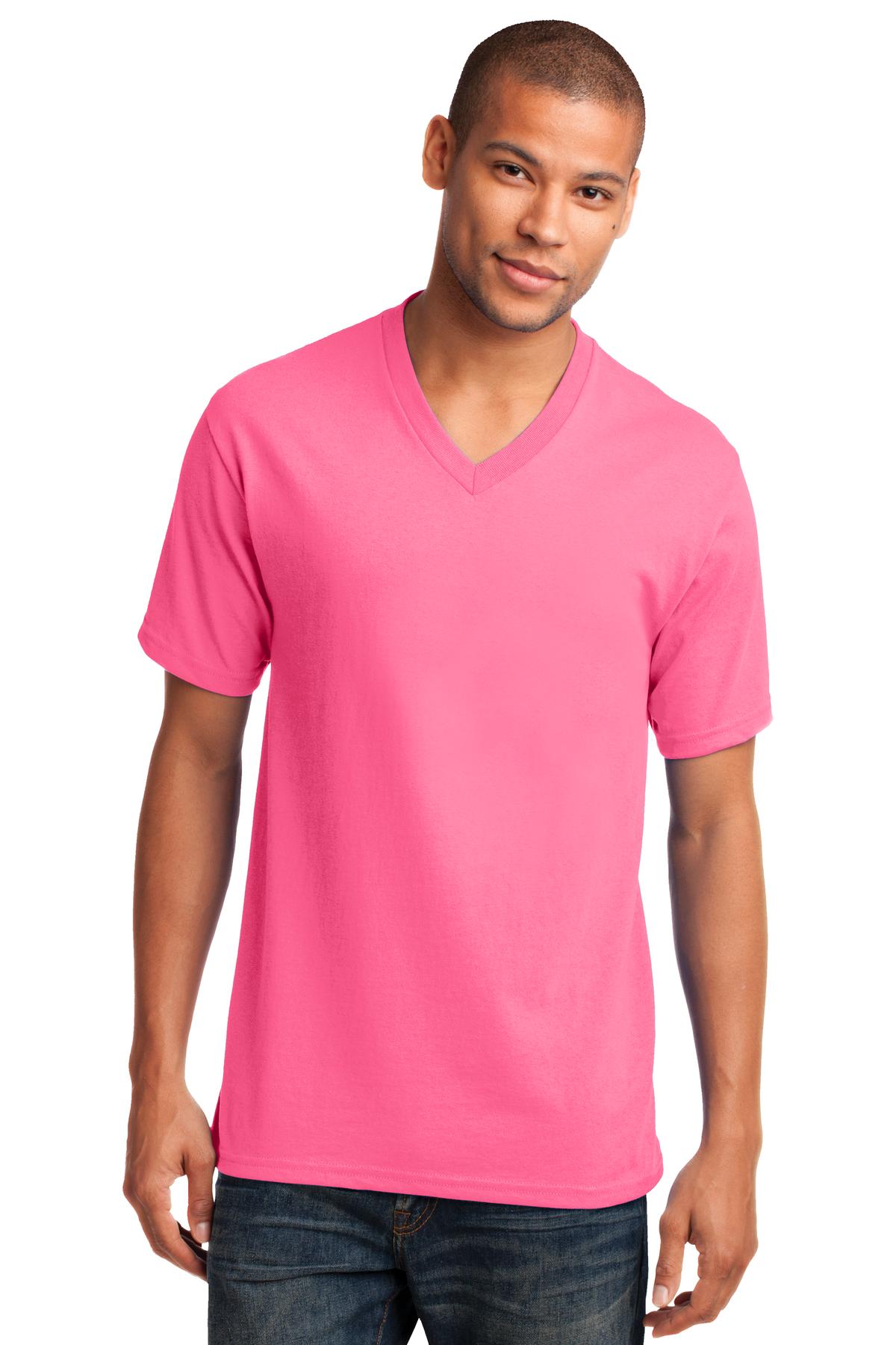 Port & Company ®  Core Cotton V-Neck Tee. PC54V