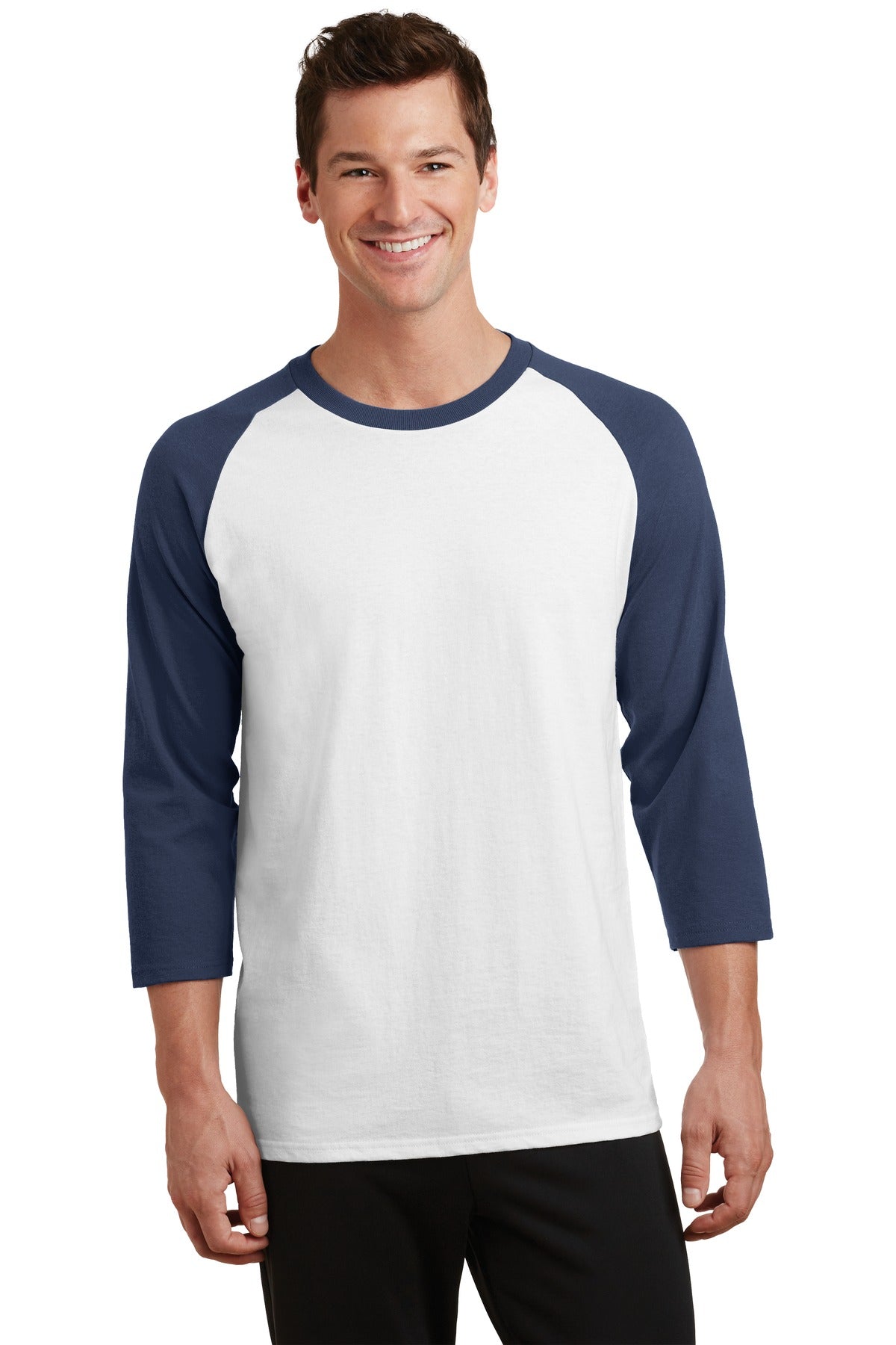 Port & Company ®  Core Blend 3/4-Sleeve Raglan Tee. PC55RS