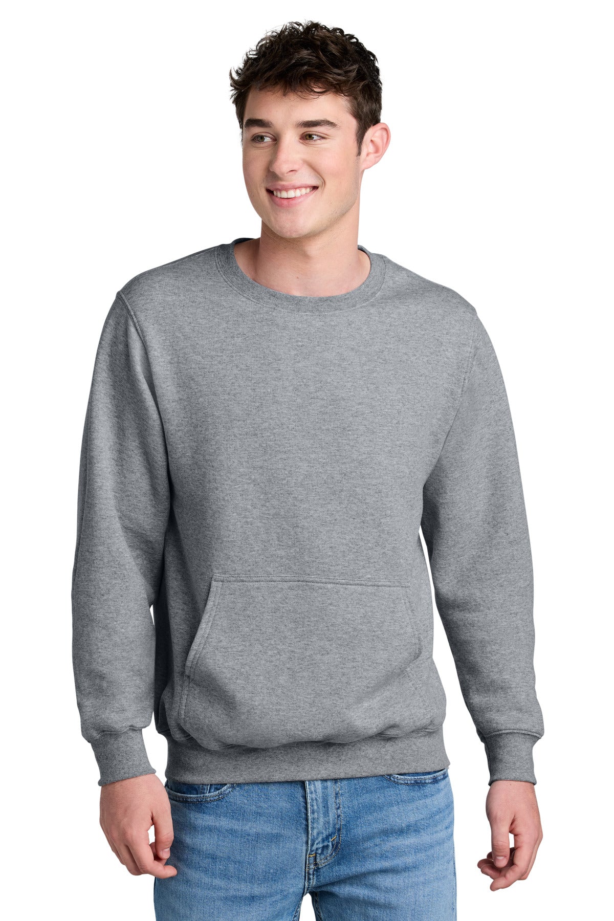 Port & Company ®  Core Fleece Crewneck Pocket Sweatshirt PC78PKT