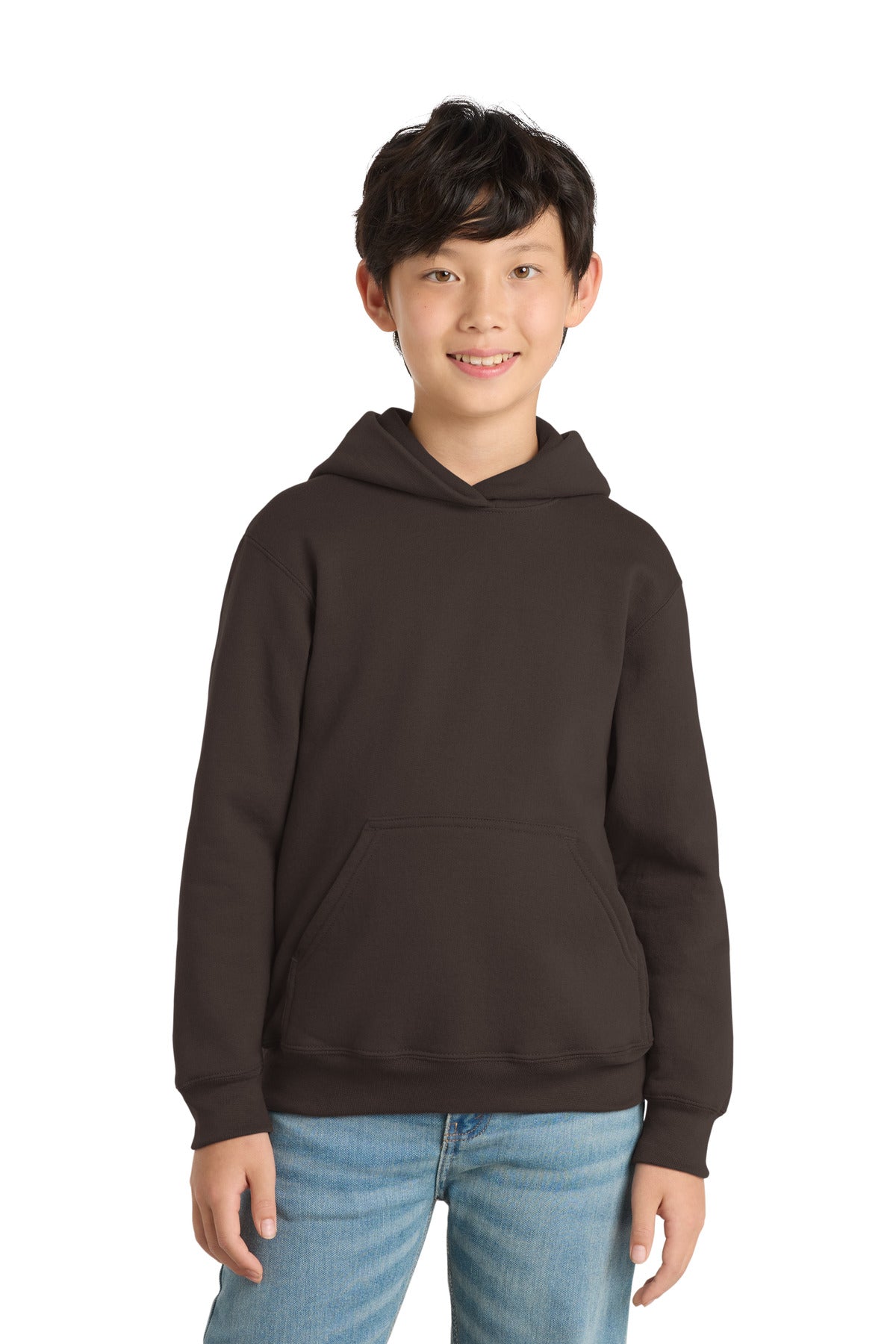 Port & Co Youth Core Fleece Pullover Hooded Sweatshirt. PC90YH