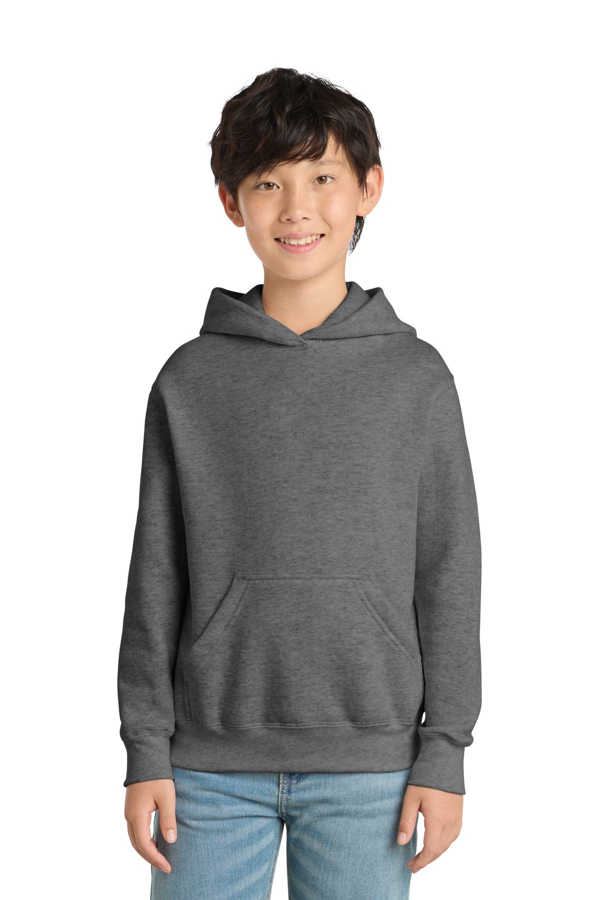 Port & Co Youth Core Fleece Pullover Hooded Sweatshirt. PC90YH