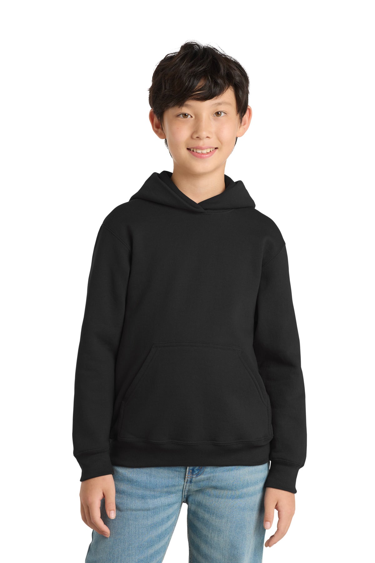 Port & Co Youth Core Fleece Pullover Hooded Sweatshirt. PC90YH