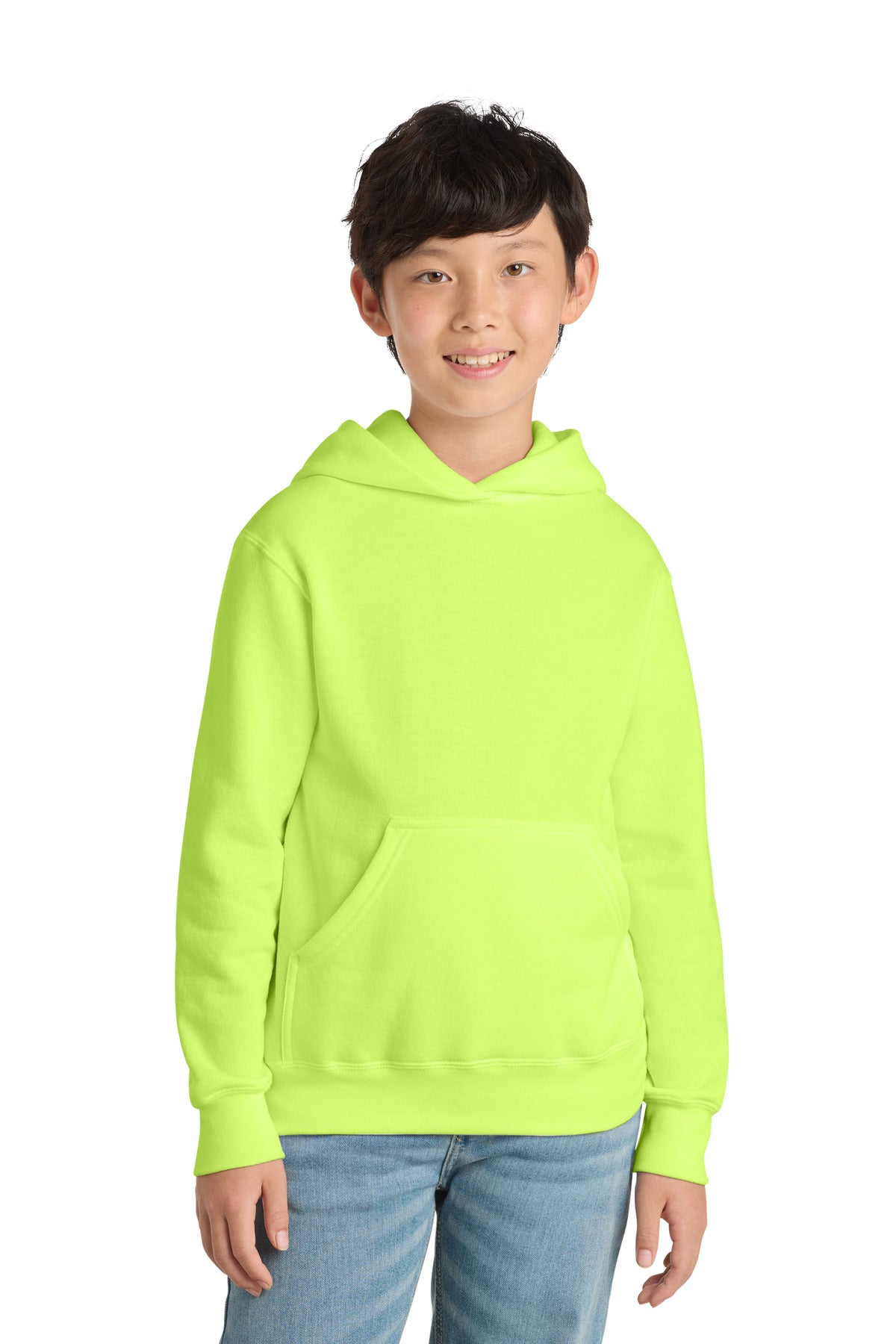 Port & Co Youth Core Fleece Pullover Hooded Sweatshirt. PC90YH