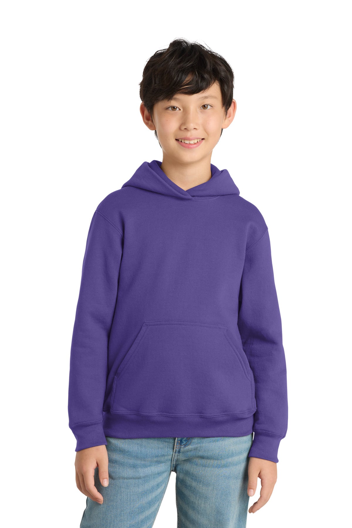 Port & Co Youth Core Fleece Pullover Hooded Sweatshirt. PC90YH