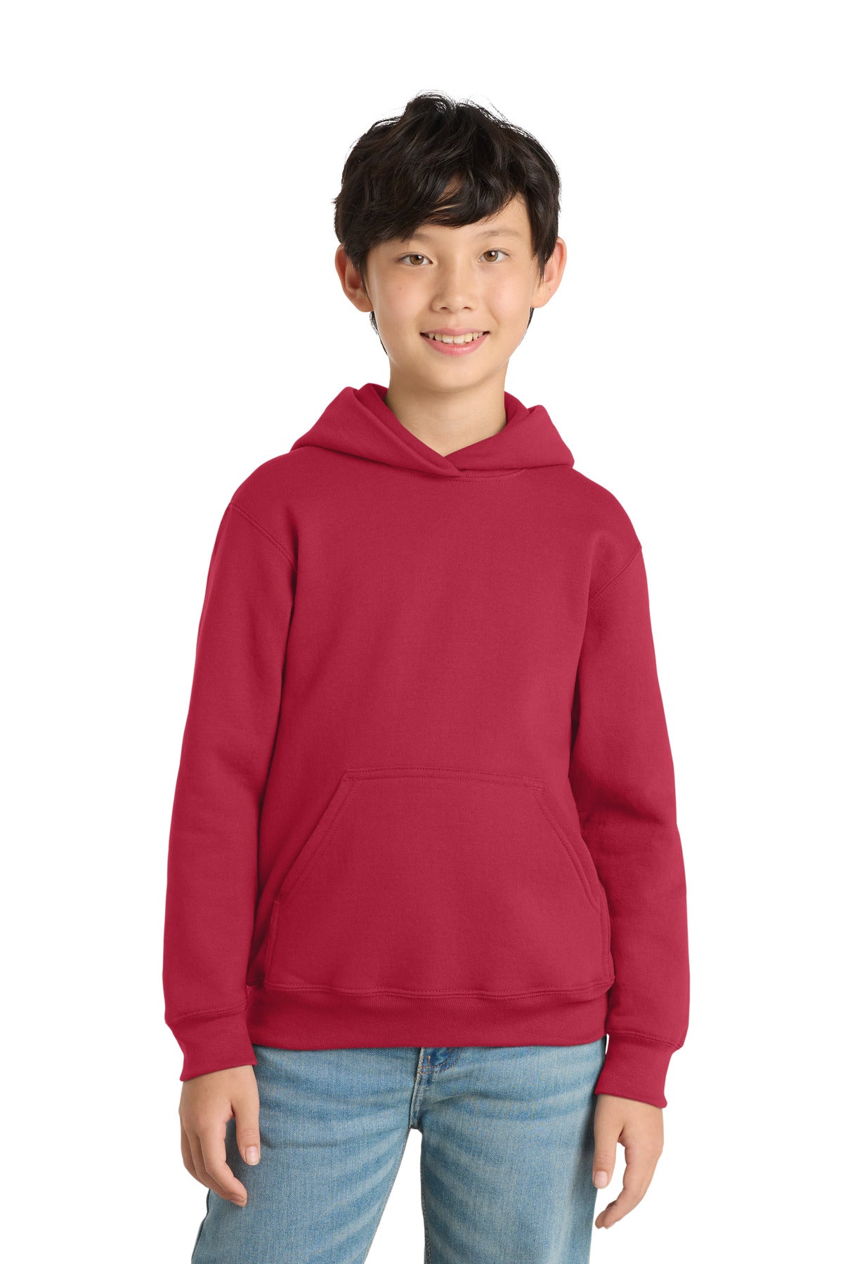Port & Co Youth Core Fleece Pullover Hooded Sweatshirt. PC90YH
