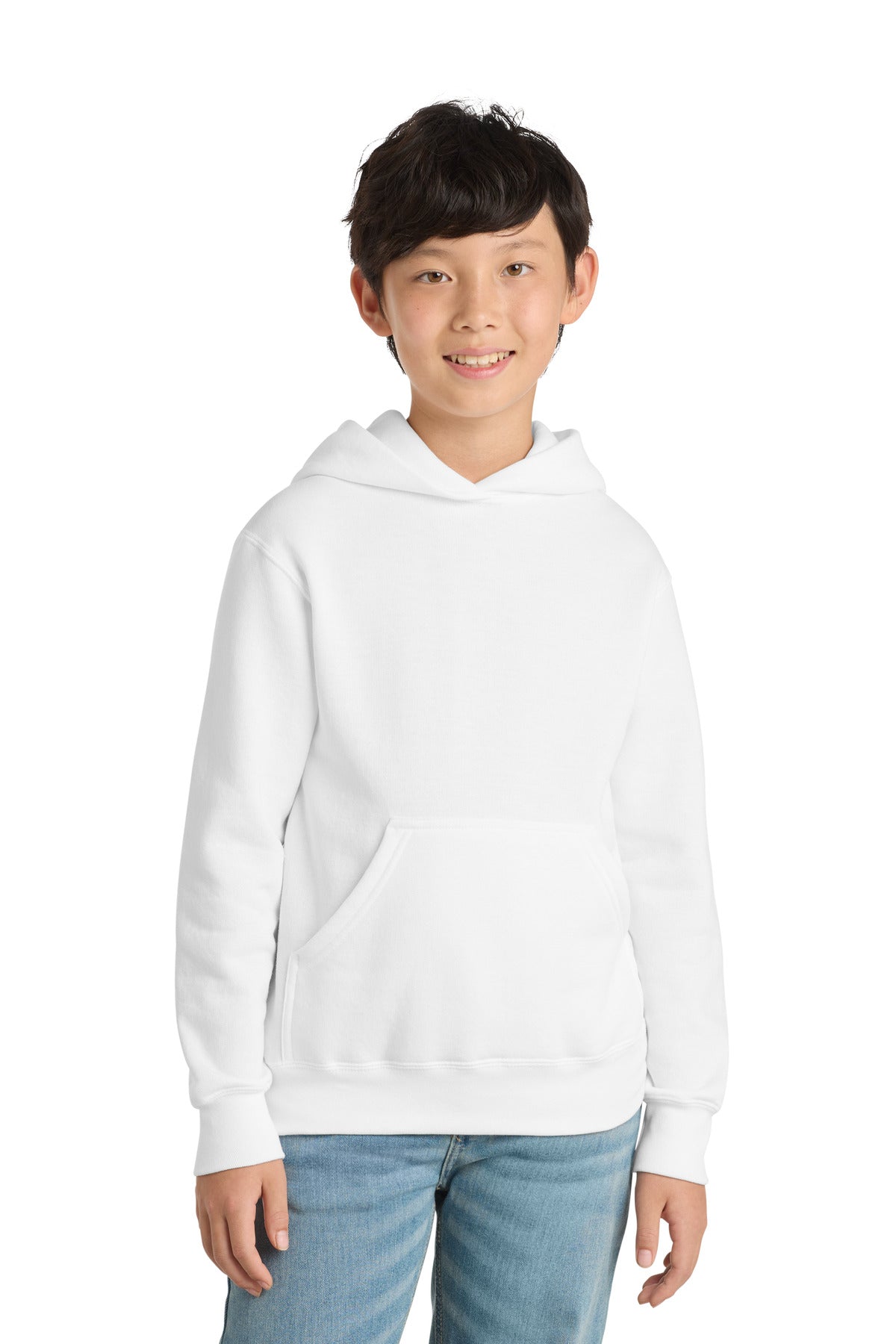 Port & Co Youth Core Fleece Pullover Hooded Sweatshirt. PC90YH