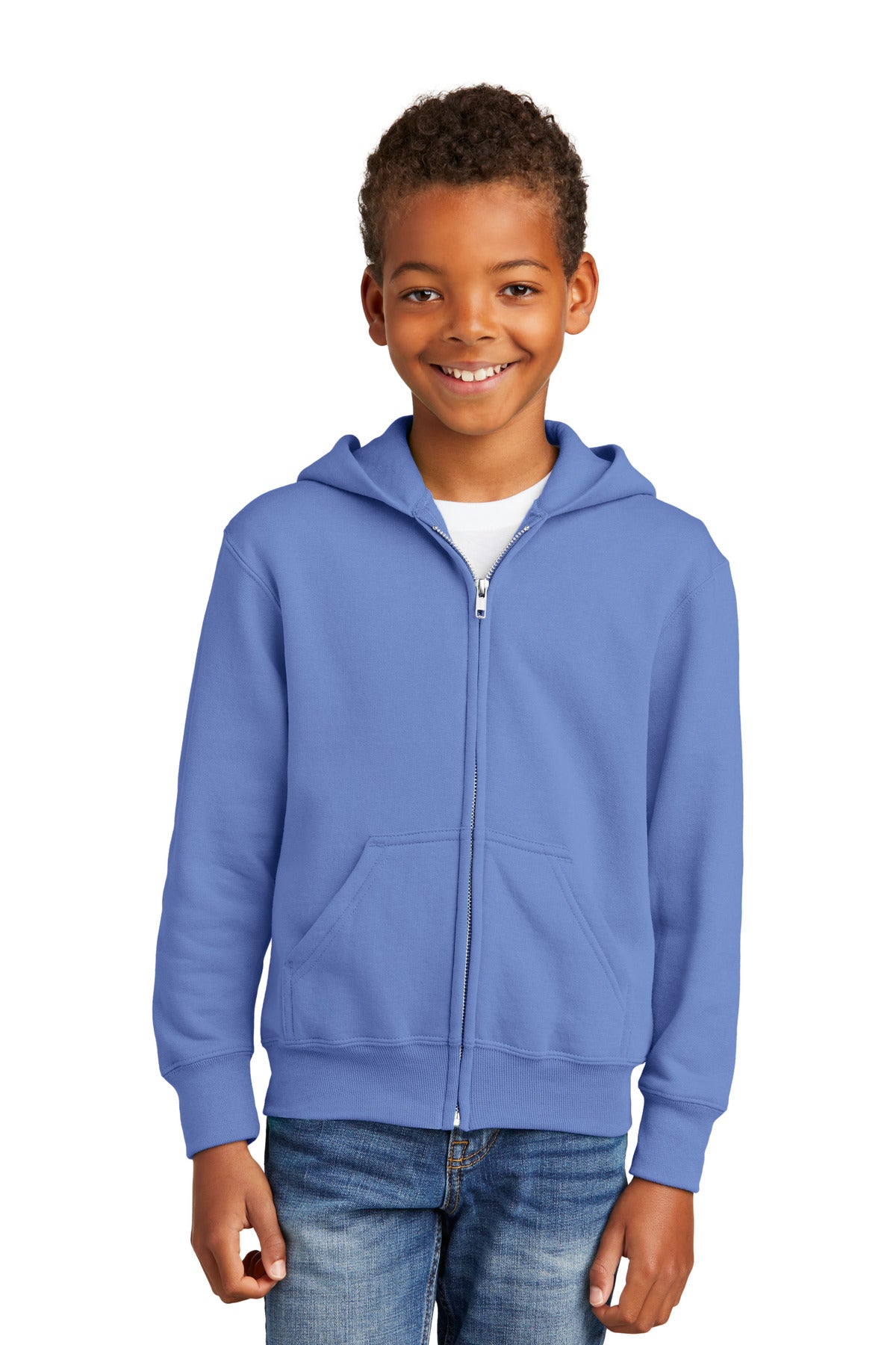 Port & Company ®  - Youth Core Fleece Full-Zip Hooded Sweatshirt.  PC90YZH