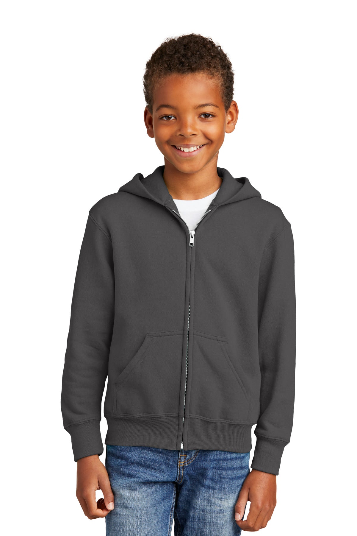 Port & Company ®  - Youth Core Fleece Full-Zip Hooded Sweatshirt.  PC90YZH