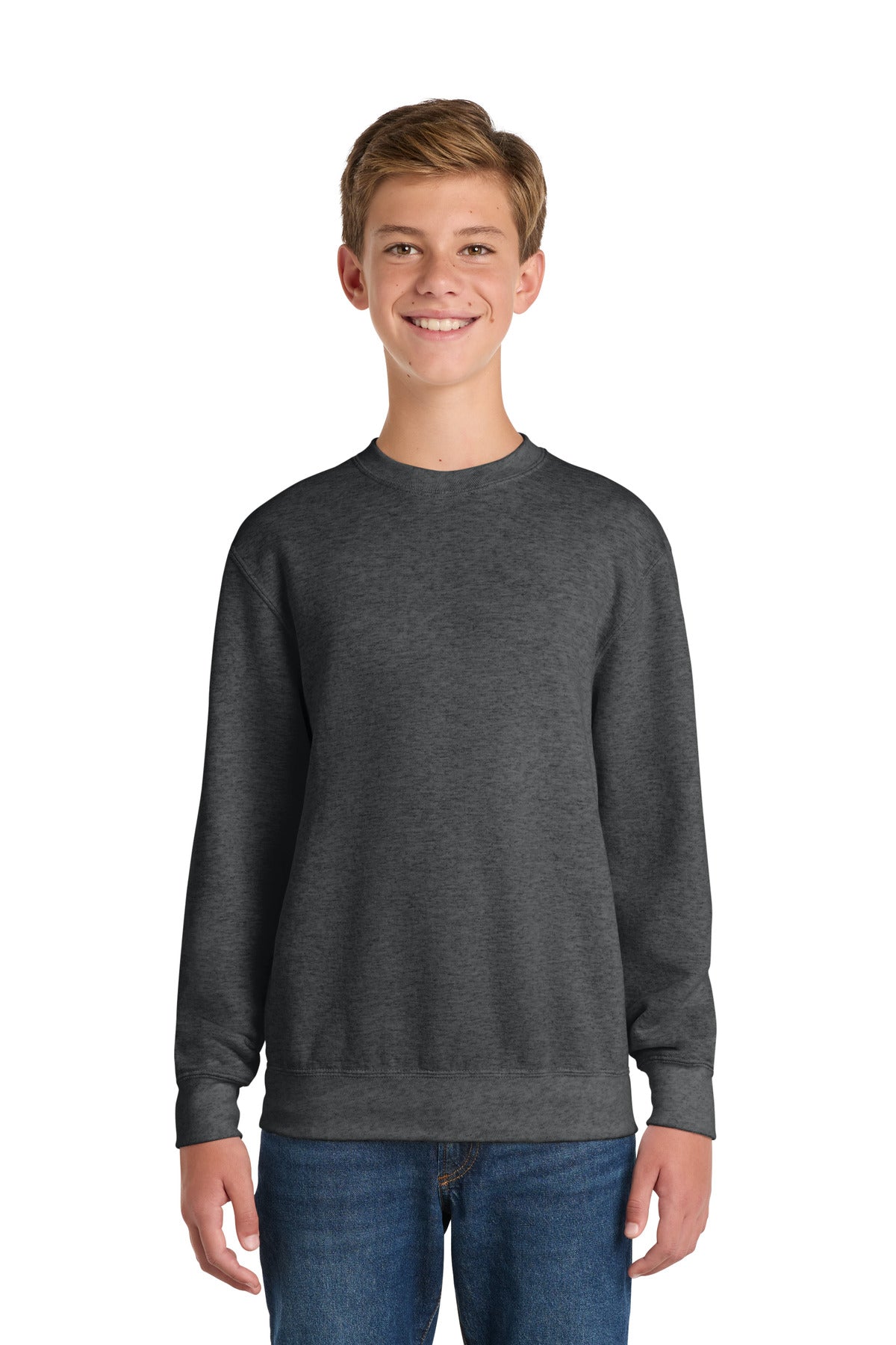 Port & Co Youth Core Fleece Crewneck Sweatshirt. PC90Y
