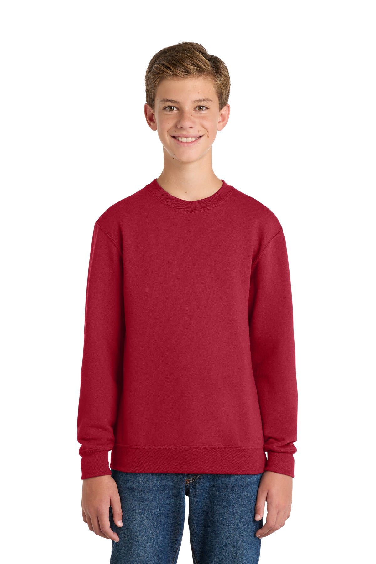 Port & Co Youth Core Fleece Crewneck Sweatshirt. PC90Y