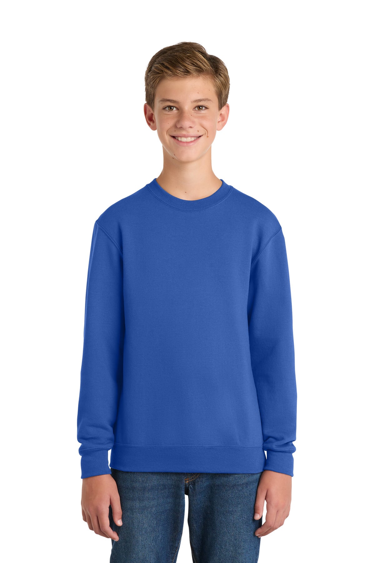Port & Co Youth Core Fleece Crewneck Sweatshirt. PC90Y