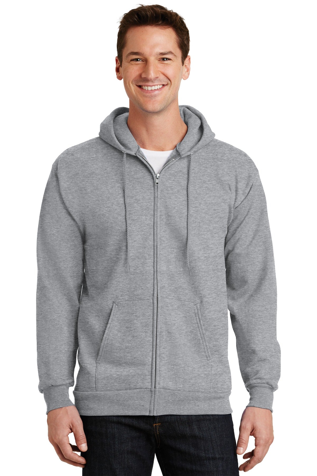 Port & Company ®  -  Essential Fleece Full-Zip Hooded Sweatshirt.  PC90ZH