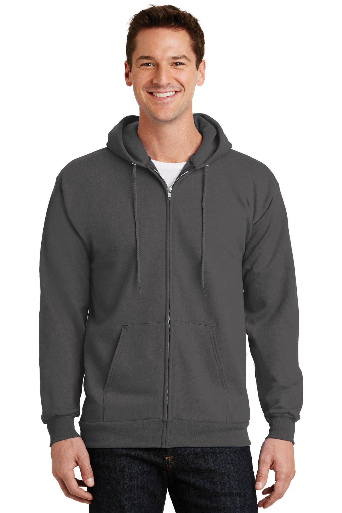 Port & Company ®  -  Essential Fleece Full-Zip Hooded Sweatshirt.  PC90ZH