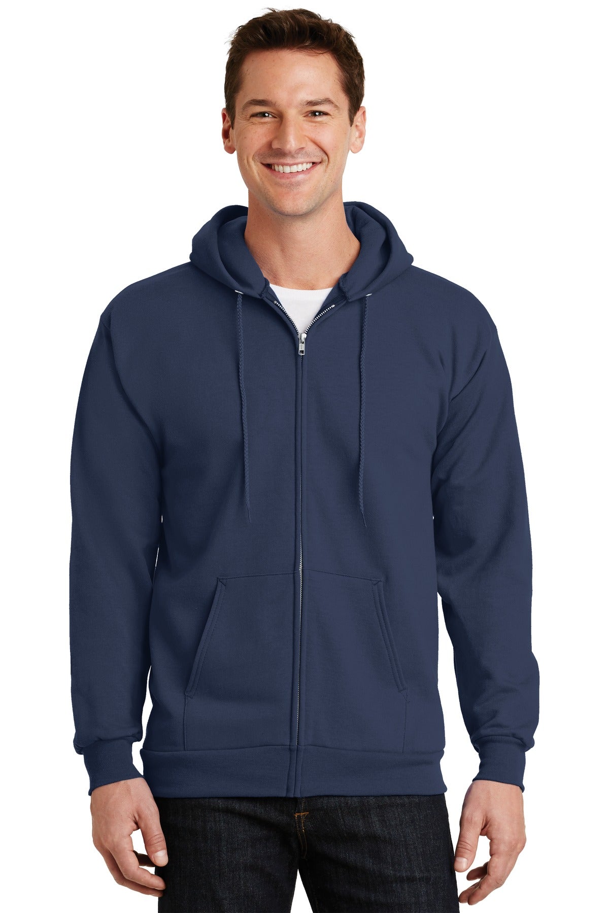 Port & Company ®  -  Essential Fleece Full-Zip Hooded Sweatshirt.  PC90ZH