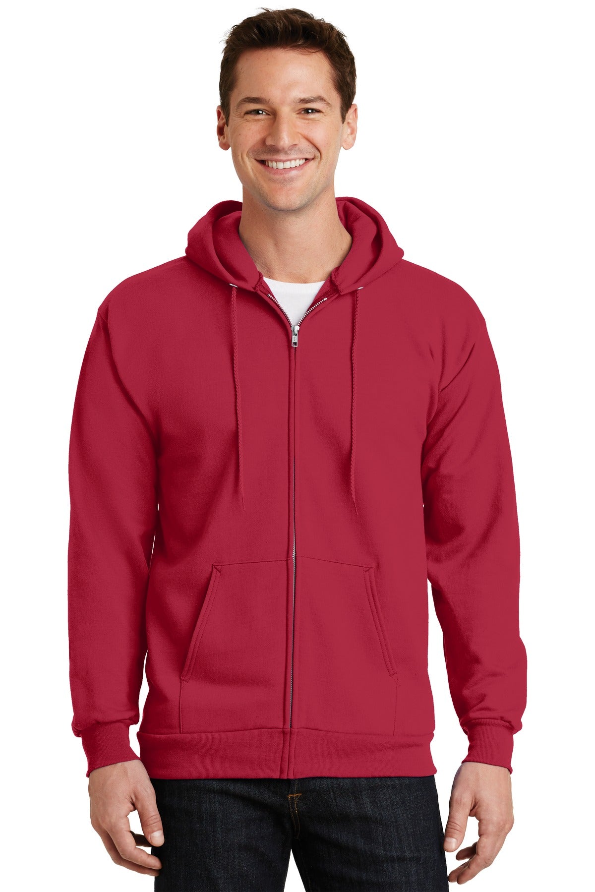 Port & Company ®  -  Essential Fleece Full-Zip Hooded Sweatshirt.  PC90ZH