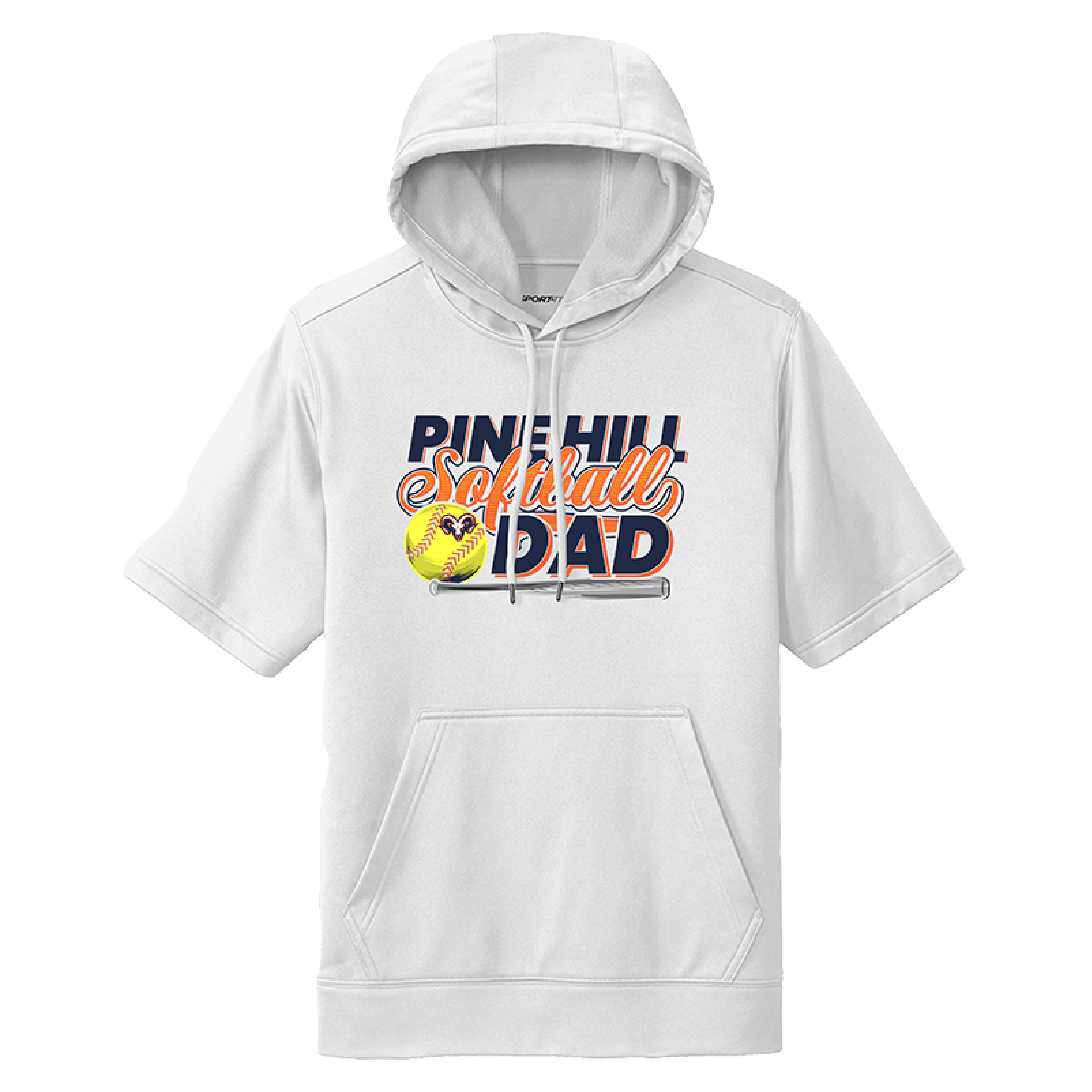 Softball Dad Shortsleeve Hoodie | PHYA