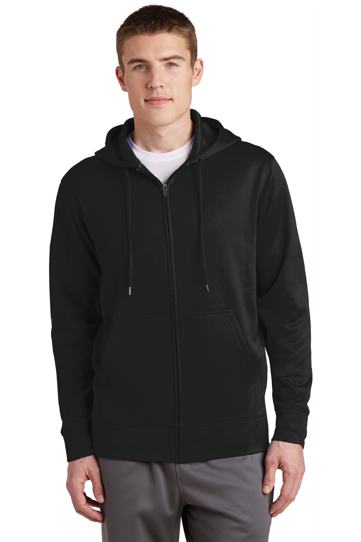 ST238 – Sport-Tek   Sport-Wick   Fleece Full-Zip Hooded Jacket.