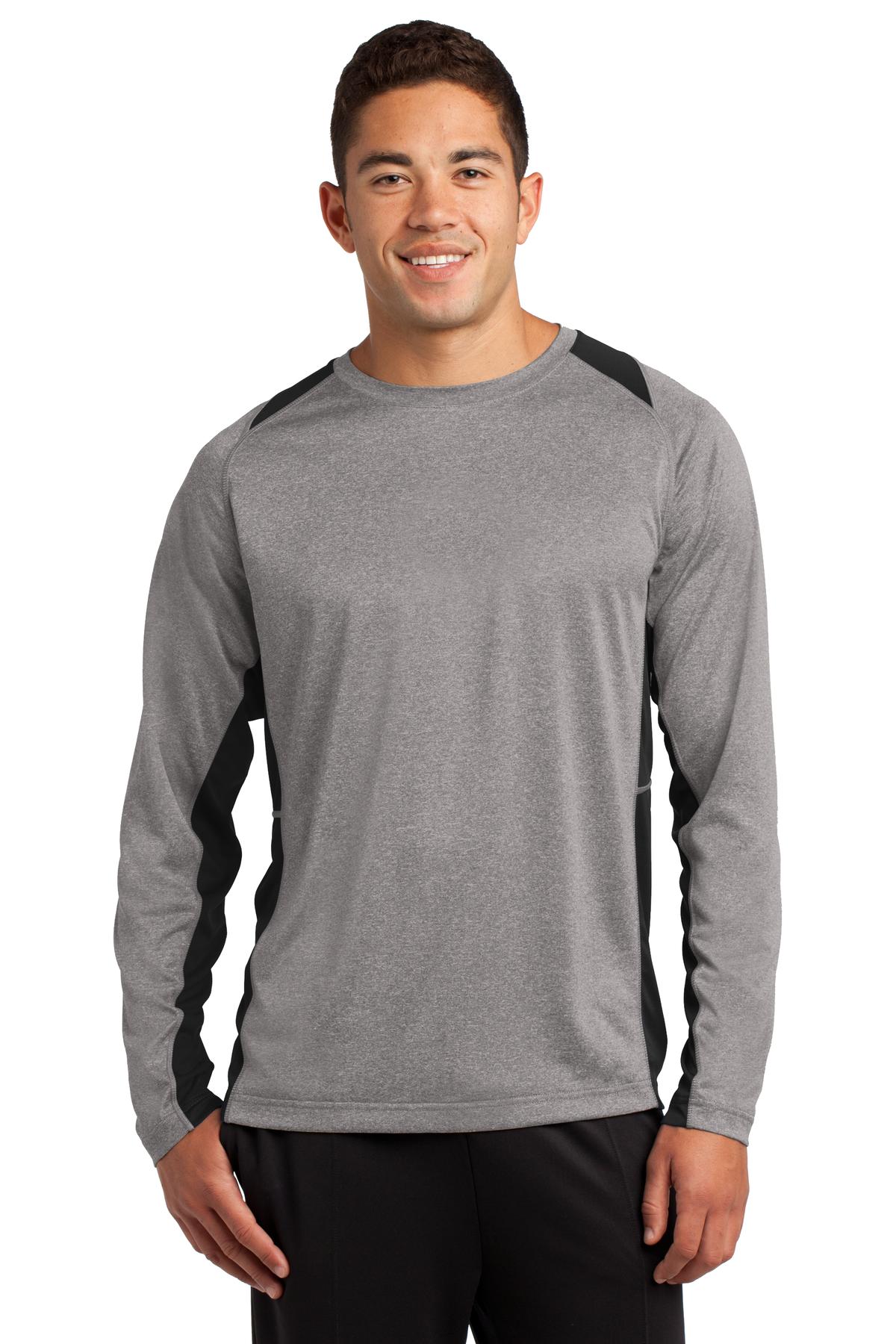 Sport-Tek ®  Long Sleeve Heather Colorblock Contender ™  Tee. ST361LS