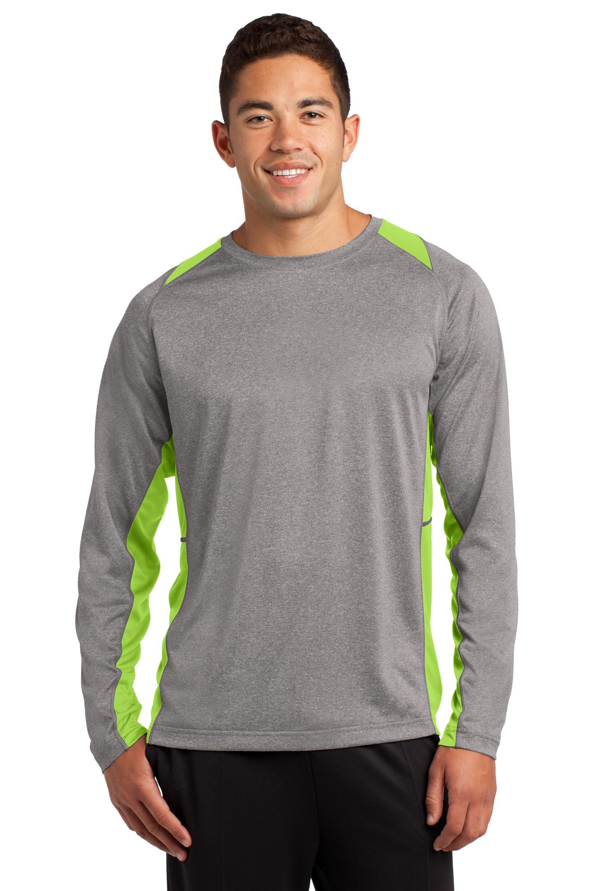 Sport-Tek ®  Long Sleeve Heather Colorblock Contender ™  Tee. ST361LS