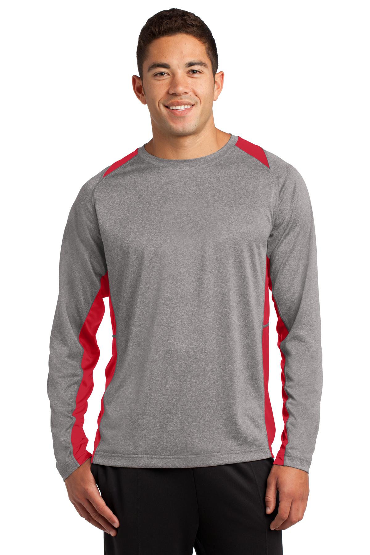 Sport-Tek ®  Long Sleeve Heather Colorblock Contender ™  Tee. ST361LS