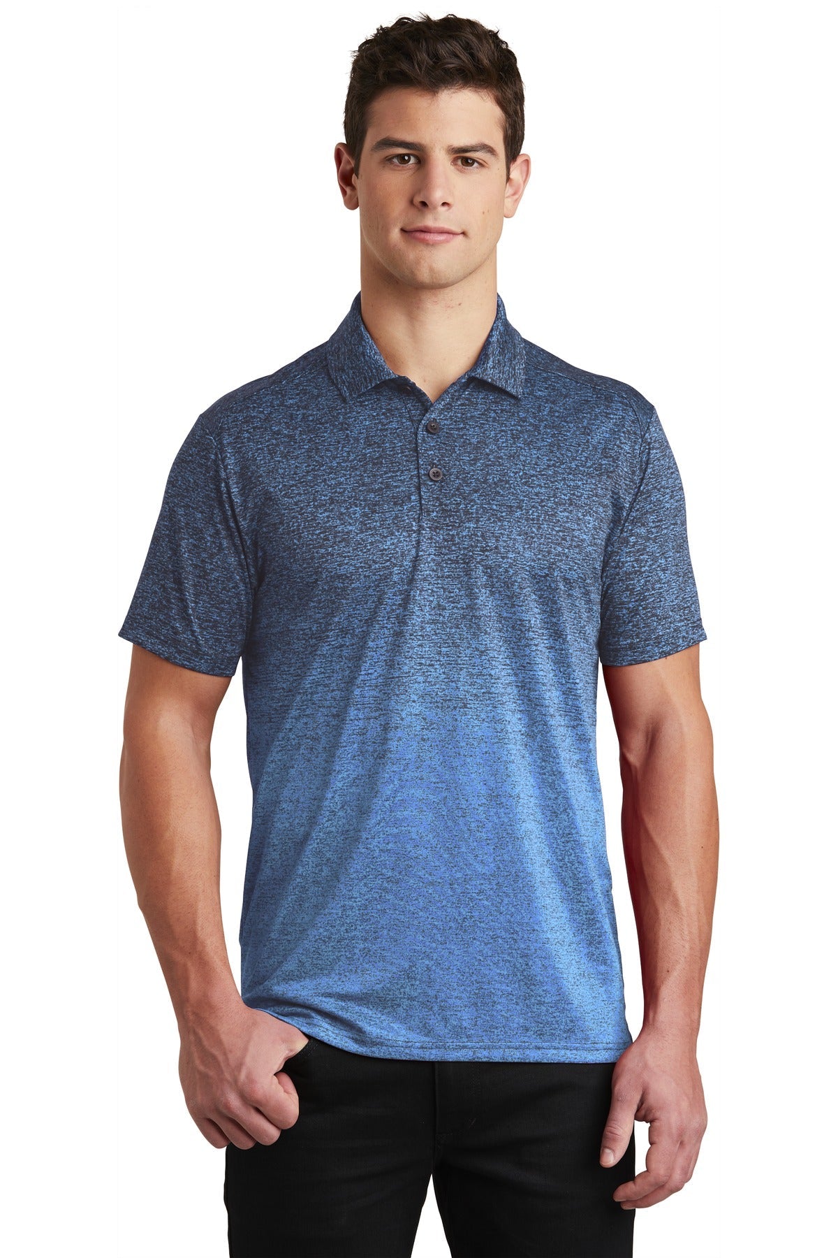 ST671 – Sport-Tek    Ombre Heather Polo.