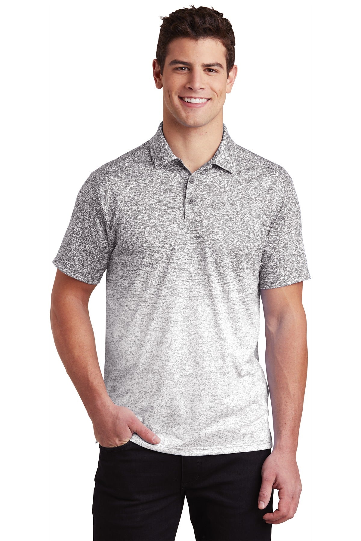 Sport-Tek  ®  Ombre Heather Polo. ST671