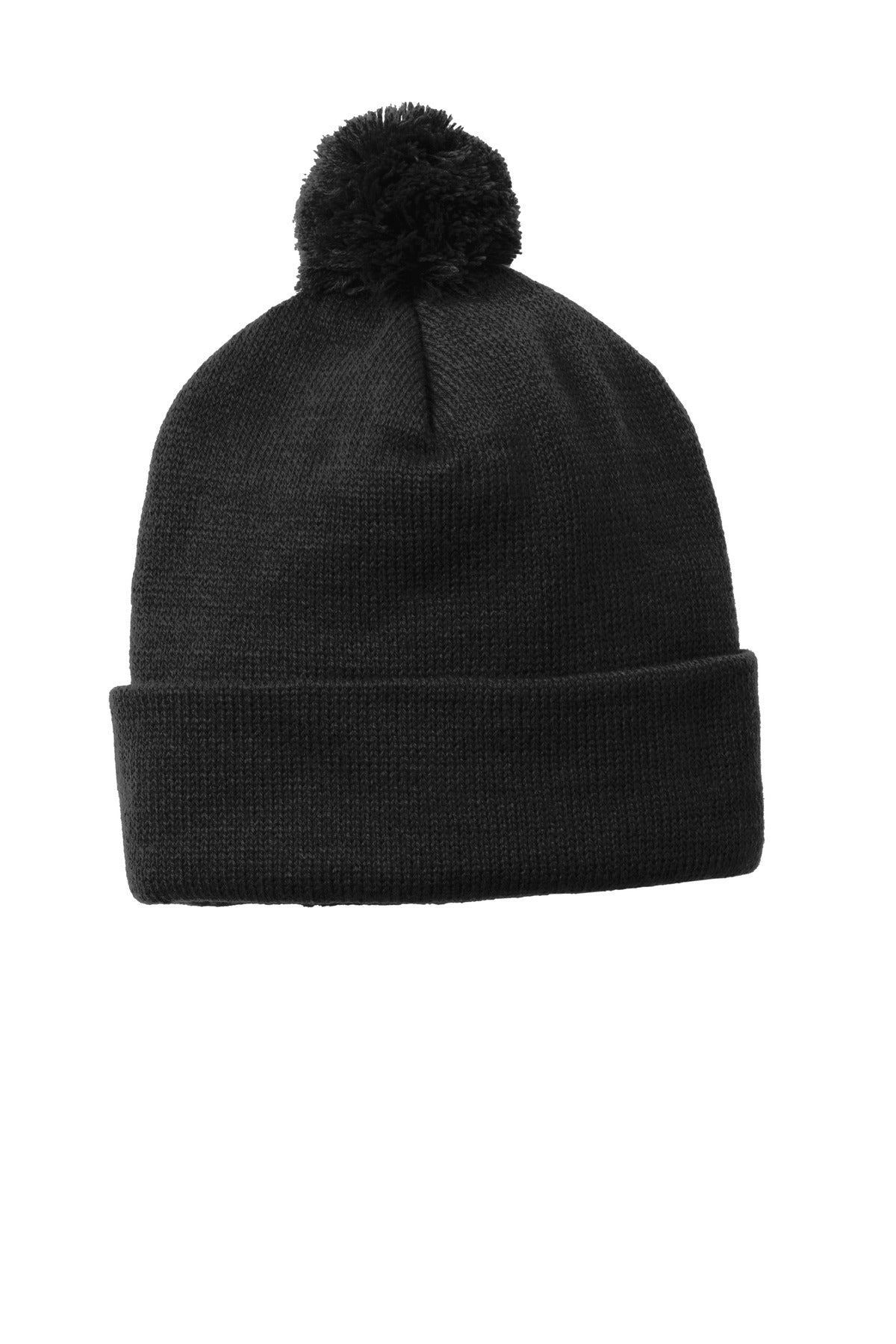 Sport-Tek  ®  Solid Pom Pom Beanie. STC37