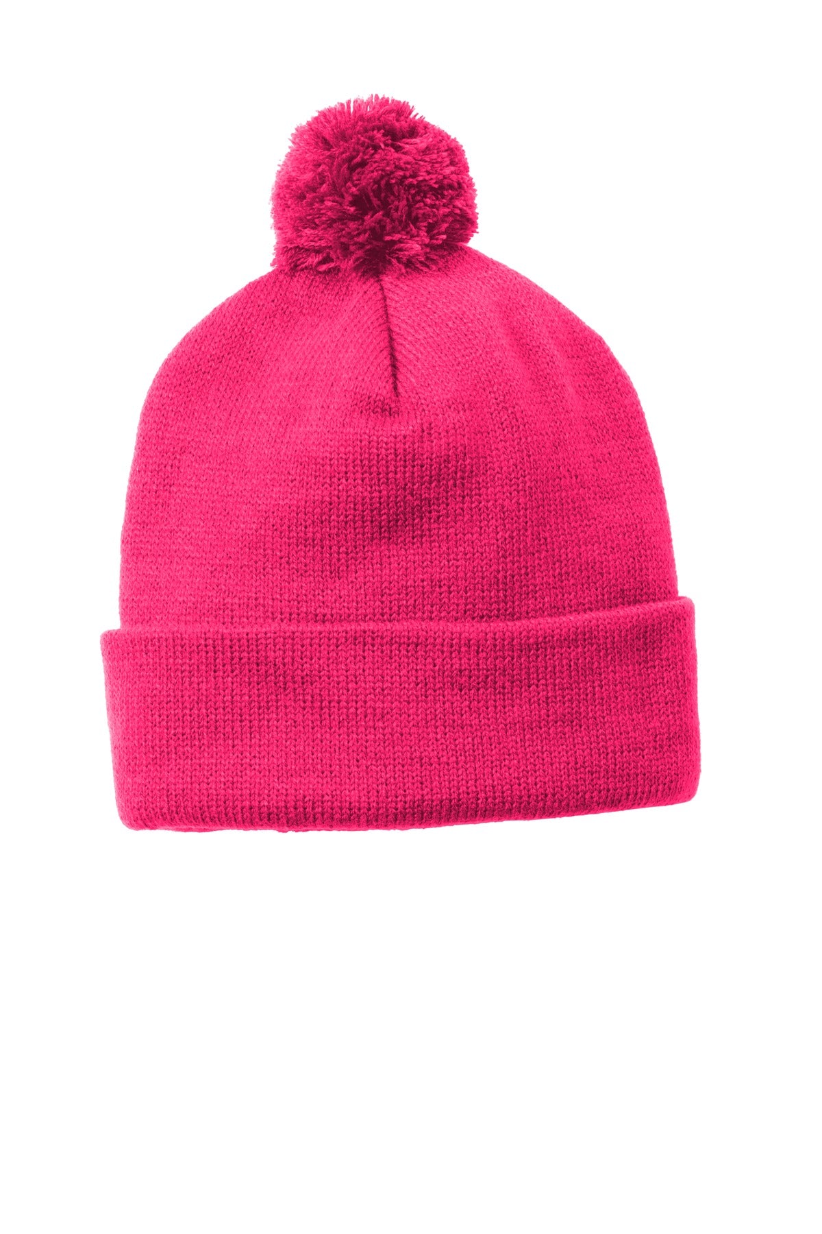 Sport-Tek  ®  Solid Pom Pom Beanie. STC37